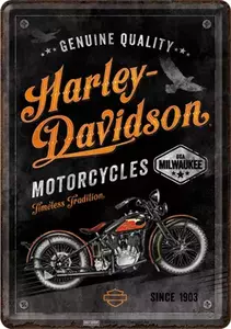 Blikken ansichtkaart 14x10cm voor Harley Tijdloos - 459474