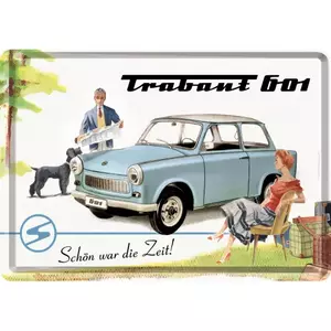 Pocztówka blaszana 14x10cm Trabant - 10175