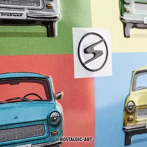 Plechový plakát 15x20cm Trabant Pop Art-2