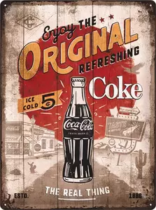 Plechový plakát 30x40cm Coca Cola Original - 23310
