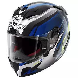 Shark Race-R Pro Aspy Integral-Motorradhelm weiß/schwarz/blau/gelb M-1