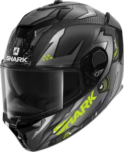Shark Spartan GT Carbon Urikan integraal motorhelm grijs/geel M-1