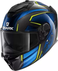 Kask motocyklowy integralny Shark Spartan GT Carbon Kromium czarny/niebieski M-1