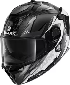 Shark Spartan GT Carbon Urikan integreret motorcykelhjelm grå/hvid M-1