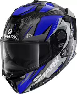 Shark Spartan GT Carbon Urikan Integral-Motorradhelm grau/blau M-1