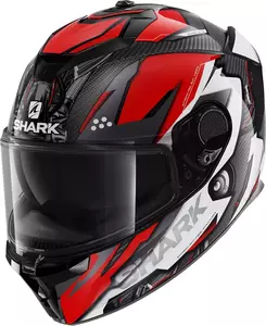 Kask motocyklowy integralny Shark Spartan GT Carbon Urikan szary/czerwony M-1