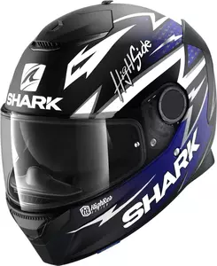 Capacete integral de motociclista Shark Spartan Adrian Parassol preto/azul/branco XS-1