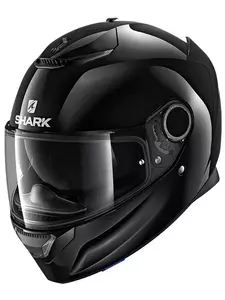 Shark Spartan Blank Integral-Motorradhelm glänzend schwarz S-1