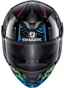Shark Skwal 2 Noxxys integralus motociklininko šalmas juodas/mėlynas/žalias M-2