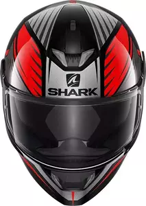 Shark Skwal 2 Hallder Integral-Motorradhelm schwarz/grau/rot M-2