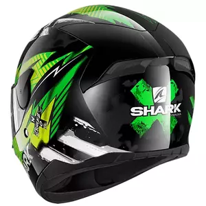 Shark D-Skwal 2 Penxa ενσωματωμένο κράνος μοτοσικλέτας μαύρο/πράσινο/κίτρινο XS-3