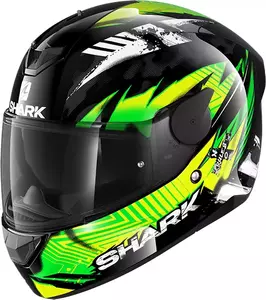 "Shark D-Skwal 2 Penxa" integruotas motociklininko šalmas juodas/žalias/geltonas S-1