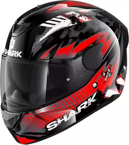 "Shark D-Skwal 2 Penxa" integruotas motociklininko šalmas juodas/raudonas/pilkas S - HE4054E-KRA-S