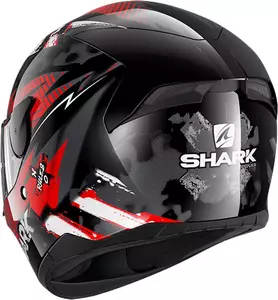 Shark D-Skwal 2 Penxa Integral-Motorradhelm schwarz/rot/grau M-3