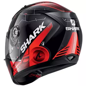 Shark Ridill Mecca integralus motociklininko šalmas juodas/raudonas XS-3