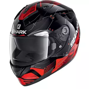 Shark Ridill Mecca integralus motociklininko šalmas juodas/raudonas M-1