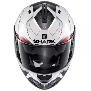 Casque moto intégral Shark Ridill Mecca blanc/noir/rouge XS-2