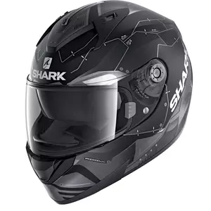 "Shark Ridill Mecca" integruotas motociklininko šalmas juodas/pilkas XL - HE0538E-KAS-XL