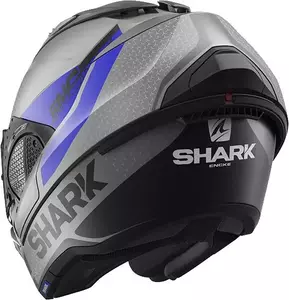 Shark Evo-GT Encke grå/blå/sort motorcykelkæbehjelm XS-5