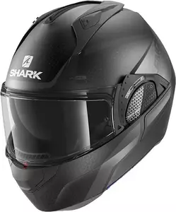 Shark Evo-GT Encke melna/pelēka M motociklista ķivere ar žokli-1