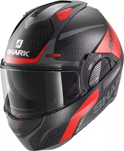 Shark Evo-GT Encke melna/pelēka/sarkana motociklista ķivere M-1