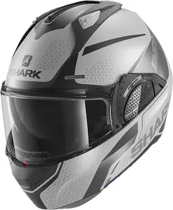 Shark Evo-GT Encke grå/sort motorcykelkæbehjelm XS-1