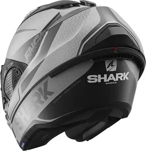 Shark Evo-GT Encke grå/sort motorcykelkæbehjelm XS-5