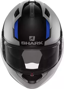 Capacete de motociclista Shark Evo-GT Sean preto/cinzento/azul com maxilar M-3