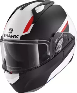 Shark Evo-GT Sean hvid/sort/rød motorcykelkæbehjelm XS-1