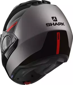 Kask motocyklowy szczękowy Shark Evo-GT Sean czarny/szary/czerwony S-4