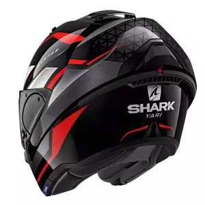 Shark Evo-ES Yari schwarz/rot/weiß M Motorrad Kieferhelm-3