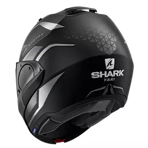 Shark Evo-ES Yari melna/pelēka S žokļa motocikla ķivere-4