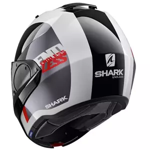 Shark Evo-ES Endless motor kaakhelm wit/zwart/rood M-3