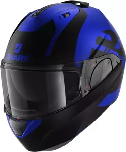 Shark Evo-ES Kedje käft motorcykelhjälm svart/blå XS-1