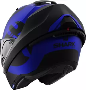 Shark Evo-ES Kedje käft motorcykelhjälm svart/blå XS-4