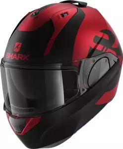 Kask motocyklowy szczękowy Shark Evo-ES Kedje czarny/czerwony XS-1