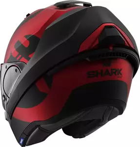 Shark Evo-ES Kedje motorcykelhjälm svart/röd XS-4