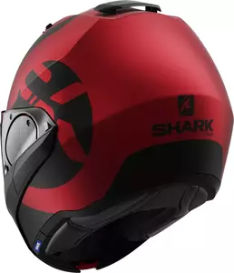 Shark Evo-ES Kedje kæbe motorcykelhjelm sort/rød M-3