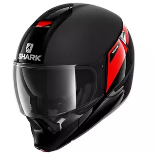 Shark Evojet Karonn sort/rød motorcykelhjelm med kæbe S - HE8811E-KRK-S