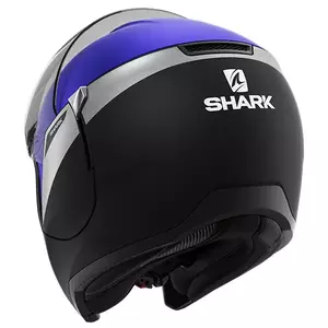 Shark Evojet Karonn svart/blå/silver käft motorcykelhjälm S-4