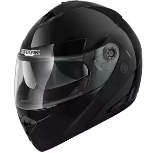 Shark Openline Prime nero lucido M casco da moto a ganascia - HE9650E-BLK-M