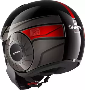 Cască de motocicletă Shark Street-Drak Tribute RM cu fața deschisă negru/roșu M-3