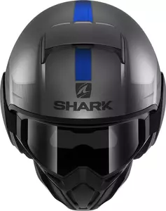 Kask motocyklowy otwarty Shark Street-Drak Tribute RM szary/niebieski M-2