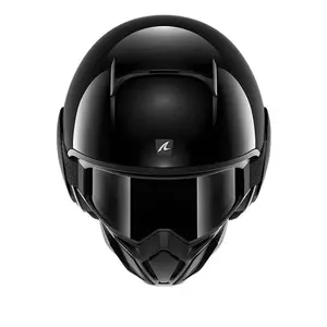 Shark Street-Drak Blank offener Motorradhelm glänzend schwarz M-2