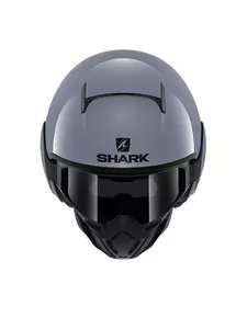 Shark Street-Drak Blank opengezicht motorhelm grijs glans M-2