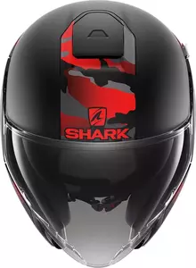 Motocyklová přilba Shark Citycruiser Genom s otevřeným obličejem černá/červená M-2