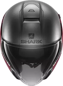 Shark Citycruiser Dual Blank offenes Gesicht Motorradhelm grau/rot M-2