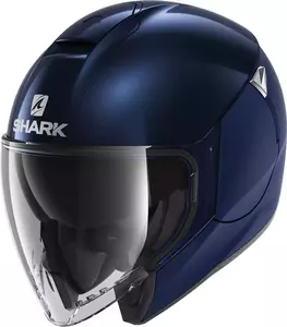 Shark Citycruiser Dual Blank offenes Gesicht Motorradhelm navy blau M-1