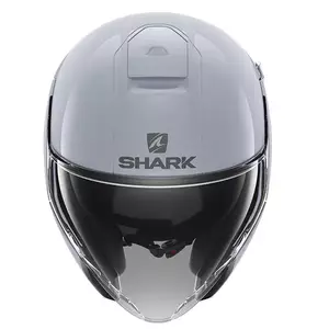 Shark Citycruiser Dual Blank motoristična čelada z odprtim obrazom bela/srebrna M-2