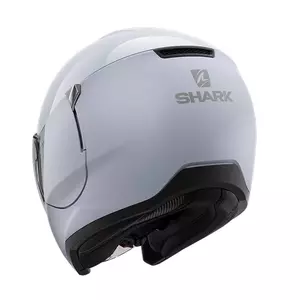 Shark Citycruiser Dual Blank atvērtā sejas motobraucēja ķivere balta/sudraba M-3